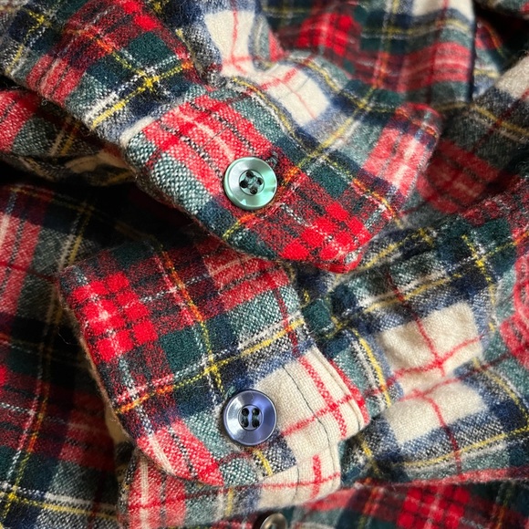 Pendleton Woolen Mills 100% wool plaid shirt size M - Stewart dress tartan - Picture 5 of 11
